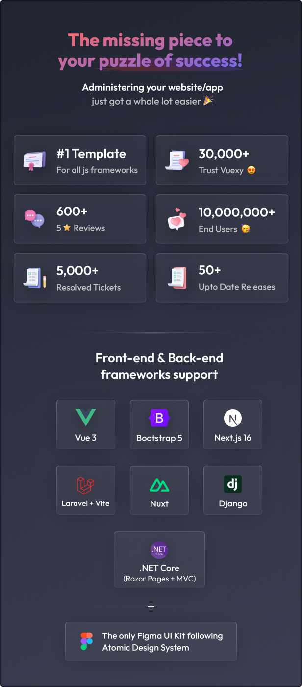 Vuexy Admin - Hero Section